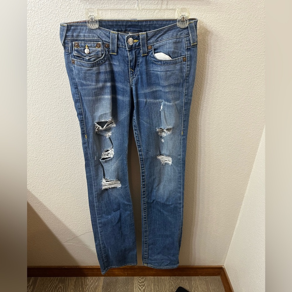 True Religion distressed denim jeans size 29 MADE IN USA